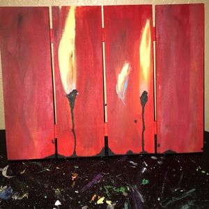 New Twinflames acrylic on wood